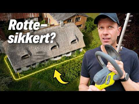 Jeg rydder 1 meter rundt om huset