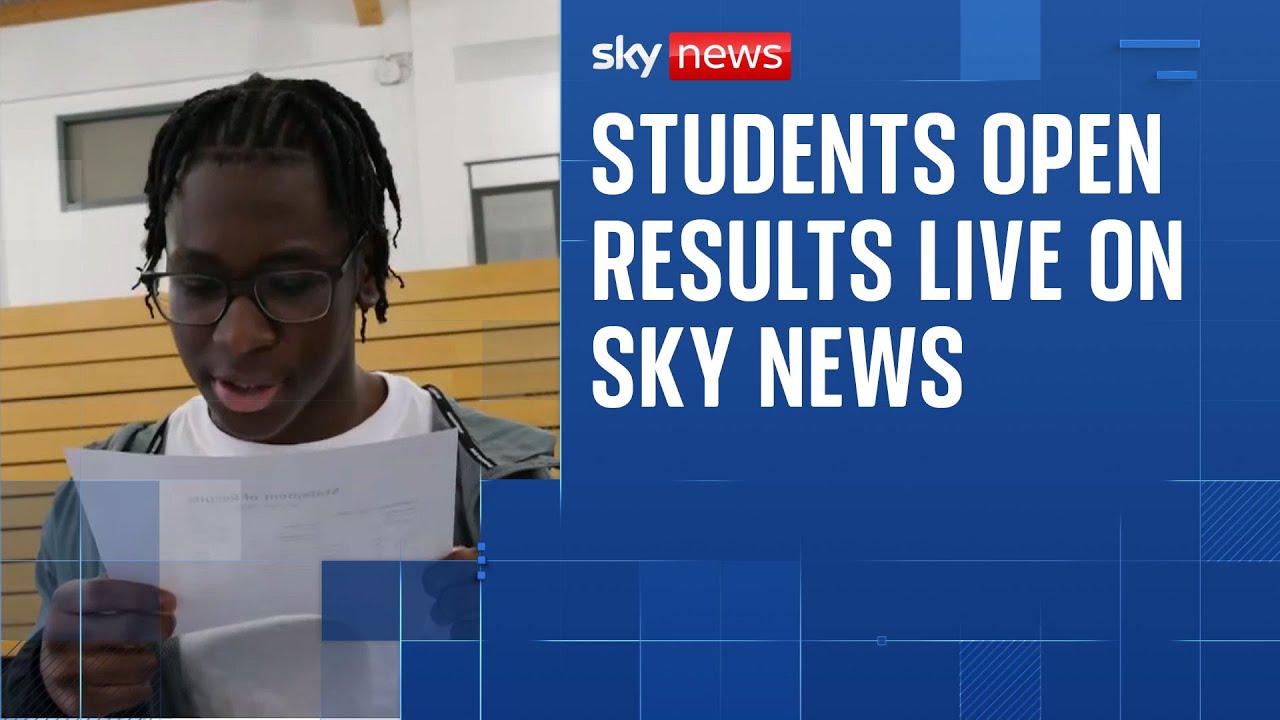 Relief and elation as students open their A-level results live on Sky News