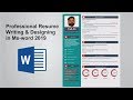 Professional Resume Writing And Designing For Jobs In Microsoft Word 2019