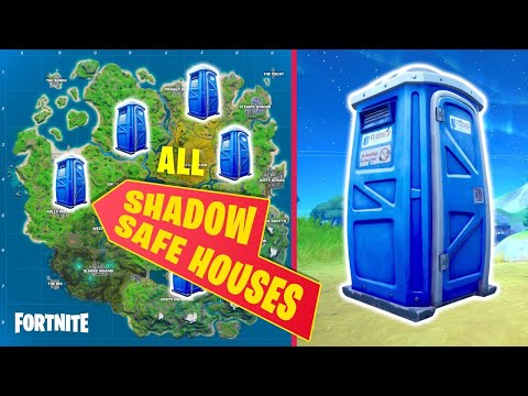 Find SHADOW Safe Houses 5/5 - ALL 5 LOCATIONS Fortnite (ALPHA, BETA, CHARLIE, DELTA & ECHO)