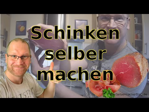Schinken selber machen - ganz einfach zuhause luftgetrockneten, geräucherten Schinken machen