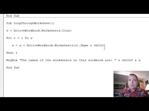 Excel Video 428 Looping Through Workbook Objects
