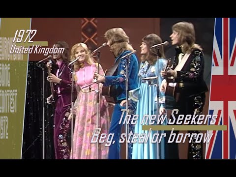 eurovision 1972 United Kingdom 🇬🇧 The new Seekers - Beg, steal or borrow ᴴᴰ