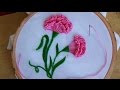 Hand Embroidery: Carnation flower