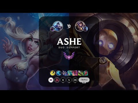 Ashe Support vs Blitzcrank - KR Master Patch 13.7