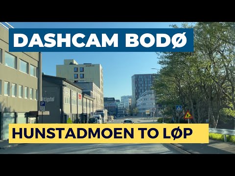 DASHCAM BODØ: Hunstadmoen to Løp Juni 2022 - Beautiful evening run - 4K