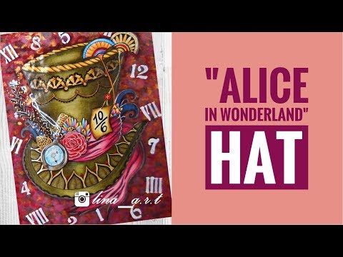 Coloring 'Alice in Wonderland' HAT/Раскрашиваем 'Алиса в Стране чудес' ШЛЯПА