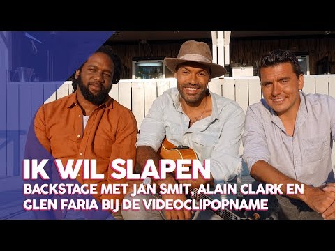 Backstage met Jan Smit, Alain Clark & Glen Faria bij de videoclipopname van Ik wil slapen