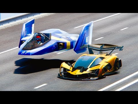 Lamborghini Terzo Millennio GTR Concept vs Blue Falcon F-ZERO at Drag Race 24 KM