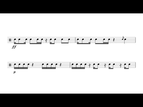 Snare solo - INTERACTIVE Sight Reading Practice for Drums - PLAY ALONG EXERCISE