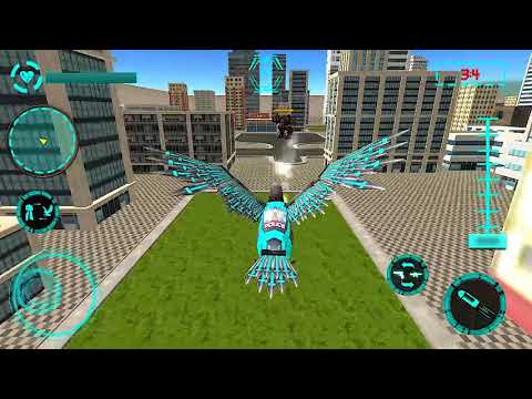 US Police Transforming Robot Eagle Flying War