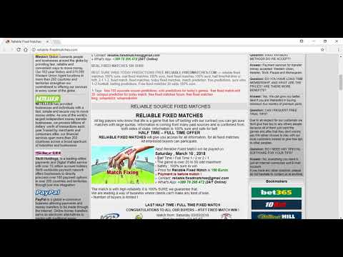 Fixed Match HT/FT 10.03.2018 by reliable-fixedmatches.com