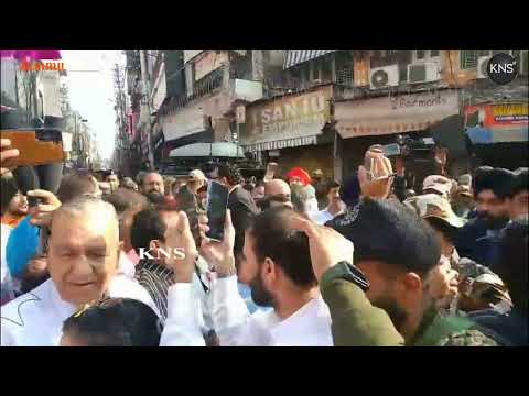 Chief Minister J&K Omar Abdullah receives a warm welcome as he arrives at t...