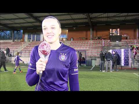 Interview met Anderlecht speelster Tine De Caigny na de overwinning bij concurrent Standard de Liège