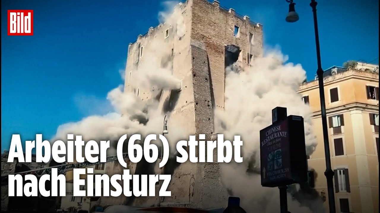 Tragödie in Rom: Historischer Turm Torre dei Conti stürzt ein
