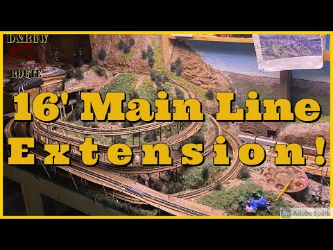 16 Foot Model Railroad Main Line Extension - Scale Train Layout Track Work - Iron Horse Route