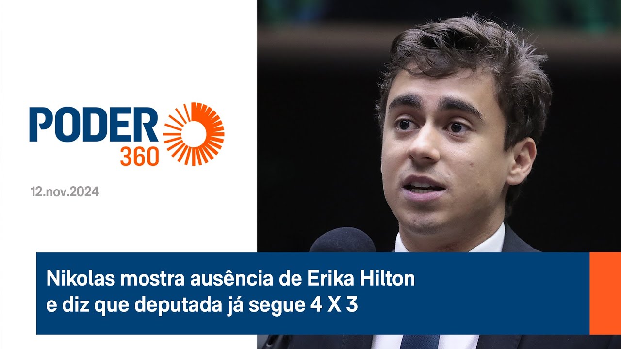 Nikolas mostra ausência de Erika Hilton e diz que deputada já segue 4 X 3