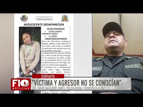 Sospechoso detenido tras la muerte de una adolescente en Chulumani