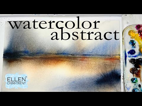 5 Minute Watercolor Abstract Landscape!