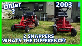 2 Old Snapper Riders 28 Deck - Start Up /1st Road Test - What's the Difference,One is 2003 - Other