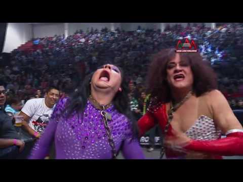 AAA Worldwide en Ciudad Juárez  Lucha Bullterrier  Match Pimpinela Escarlata Vs Mamba