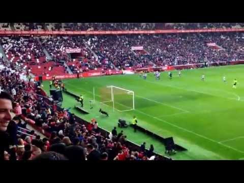 Gol de Lekic (1-0) visto desde la grada al Girona.