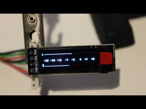 Stereo OLED 1 pixel size line VU Meter - Arduino controlLED