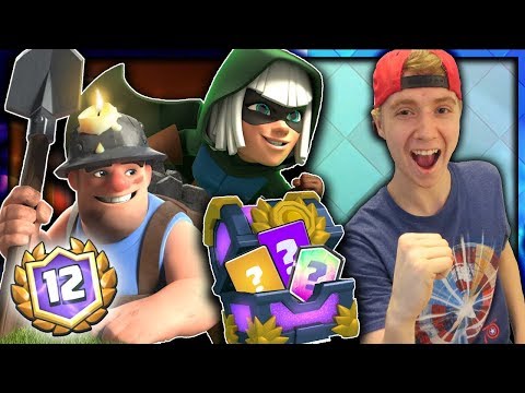 FIRST TRY Miner Bandit 12 WIN GRAND CHALLENGE DECK | Clash Royale