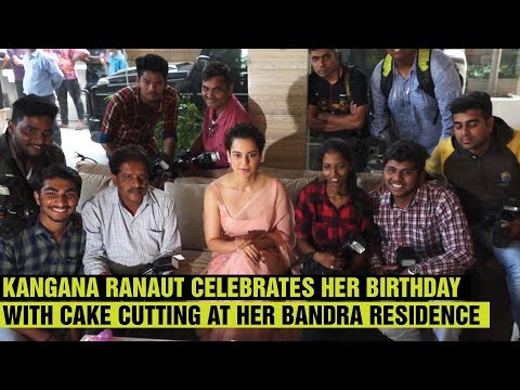 Kangana Ranaut celebrates her birthday with cake cutting at her bandra residence