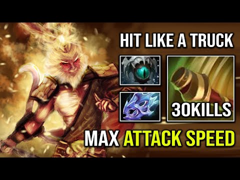 How to get max attack speed on hard carry monkey king with moon shard and desolator build Dota 2