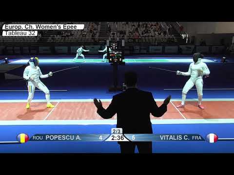 2019 738 T32 16 F E Individual Duesseldorf GER ZCH RED POPESCU ROU vs VITALIS FRA