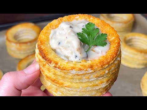 Vol au Vent / Bouchées à la Reine : SANS Pâte Feuilletée ! Recette Simple