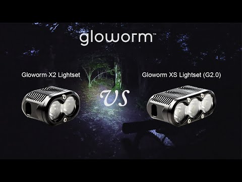 Gloworm XS Lightset 2800 Lumen vs Gloworm X2 Lightset 2000 Lumen Bike Lights, On and Off road test