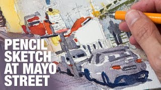 Panorama Pencil Sketch at Mayo Street