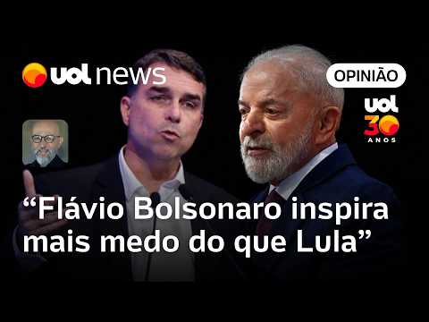 Flávio Bolsonaro adota slogan sobre medo de Lula, quando ele é quem inspira mais medo | Josias