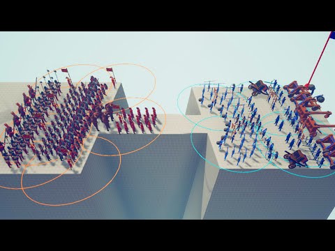 100x MELEE UNIT vs 80x RANGE UNIT HARD DEFENCE - Totally Accurate Battle Simulator | TABS