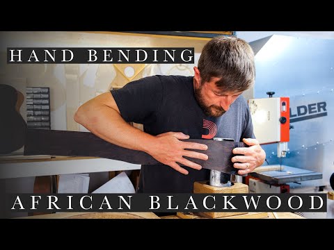 Bending Acoustic Guitar Sides by Hand - African Blackwood