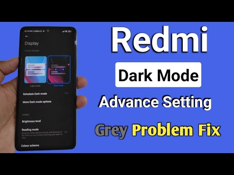 Dark mode advance Setting grey shade problem fix | Xiaomi | redmi