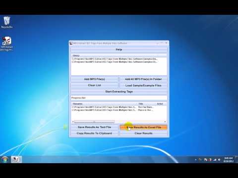 MP3 Extract ID3 Tags From Multiple Files Software