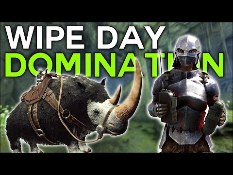 Fighting for Valguero's Best Base Spot on WIPE DAY! - ARK PvP
