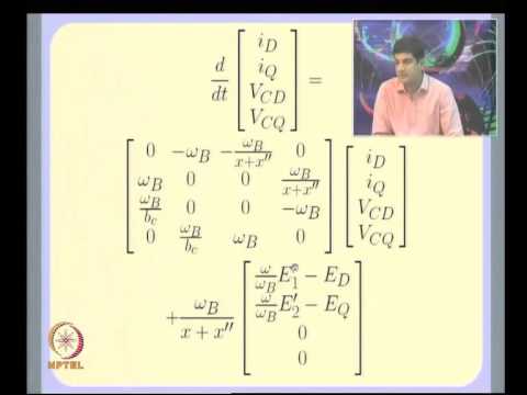 NPTEL : Power System Dynamics and Control (Electrical Engineering)