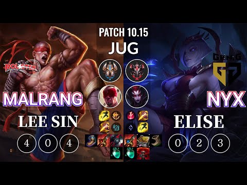 KT Malrang Lee Sin vs GEN Nyx Elise Jungle - KR Patch 10.15