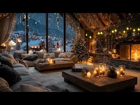 Peaceful Christmas Night 2025 | Cozy Fireplace Sounds & Relaxing Music for Sleep and Peace