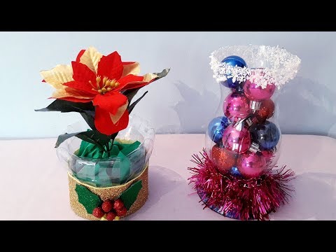 Enfeites de Natal com Garrafa Pet!