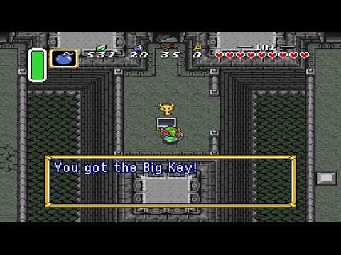 Where is the Big Key of the First Crystal Dungeon / Palace of Darkness - Zelda: A Link to the Past