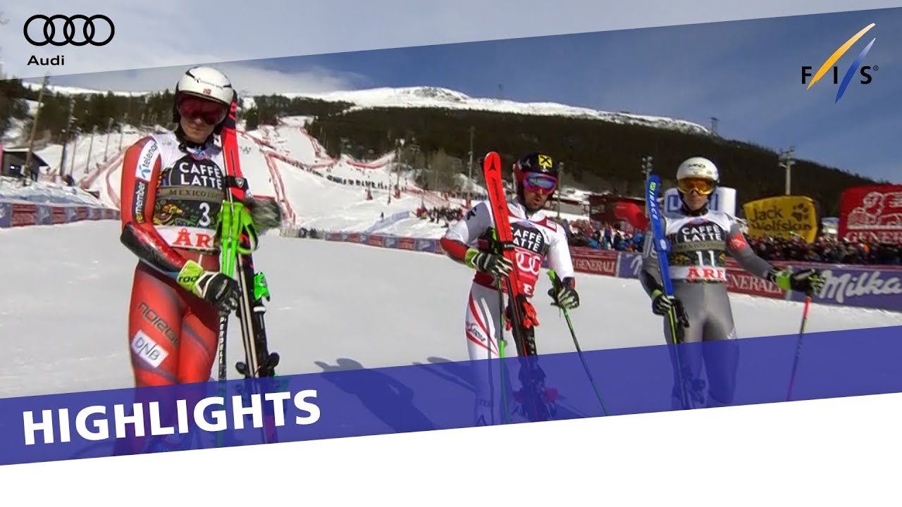 Olympic champion Hirscher wins season-ending giant slalom in Are | Highlights
