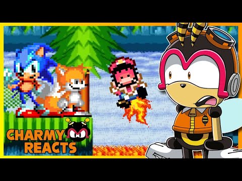 SO MUCH MARIO ABUSE!! - Charmy Reacts to Sonic Oddshow 2 HD Remix