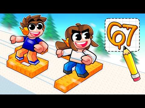 DESENHE um TRENÓ para DESLIZAR a MONTANHA no ROBLOX!