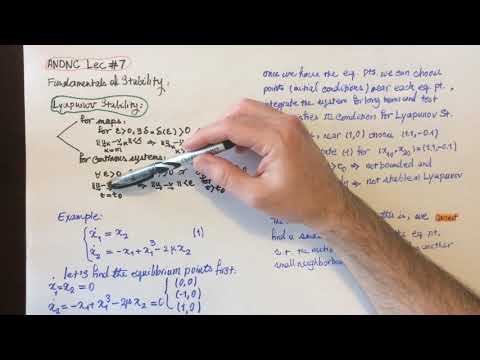 Applied Nonlinear Dynamics and Nonlinear Control (ANDNC) Lecture #7 Lyapunov Stability