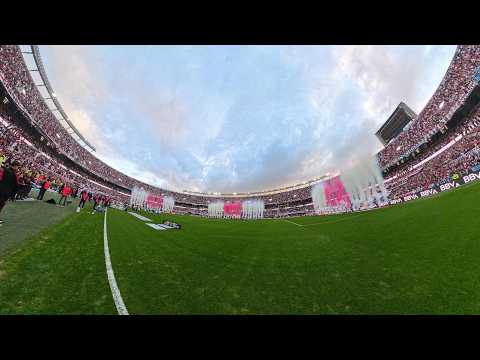 "RECIBIMIENTO 360° en RIVER - ARGENTINOS" Barra: Los Borrachos del Tablón &bull; Club: River Plate &bull; País: Argentina
